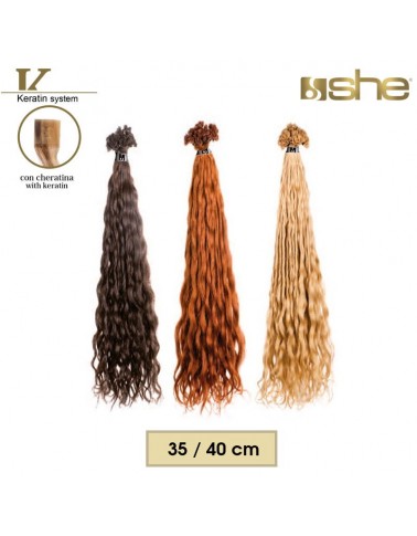 Extensiones de Keratina Rizadas 35-40 cm  sheextensiones.com